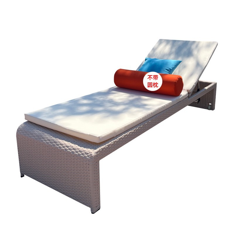 Cama al aire libre sillón a prueba de agua y protección solar piscina de playa villa patio jardín terraza sombrillas silla de caña image 7