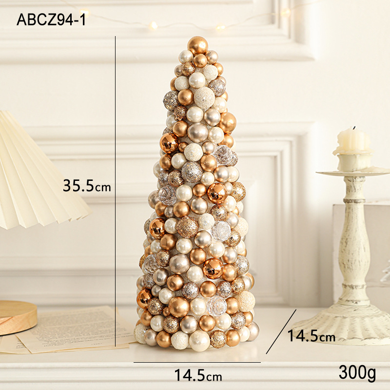 35.5CM Platinum Gold Árbol de Navidad