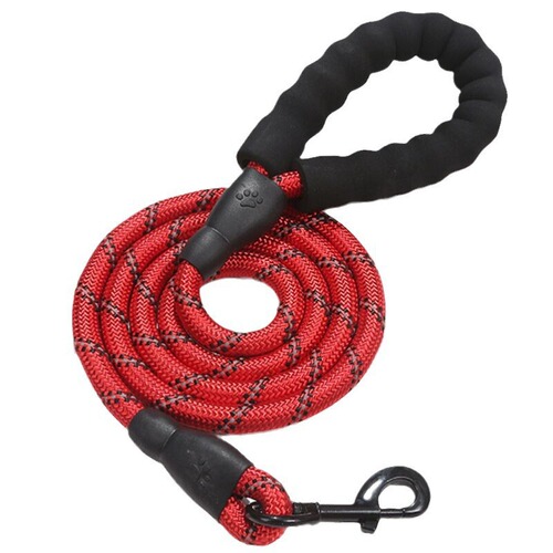 Pet supplies reflective multi-color nylon round rope dog leash dog pull strap foam pull hand large dog dog leash