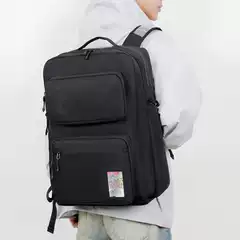 Solid Color Commuter Cushioned Backpack for Men and Women, Stylish Large-Capacity Student Bookbag and Laptop Travel Backpack