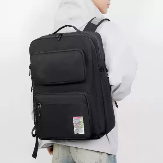 Solid Color Commuter Cushioned Backpack Trendy Unisex Large-Capacity Student Bookbag Laptop Travel Daypack