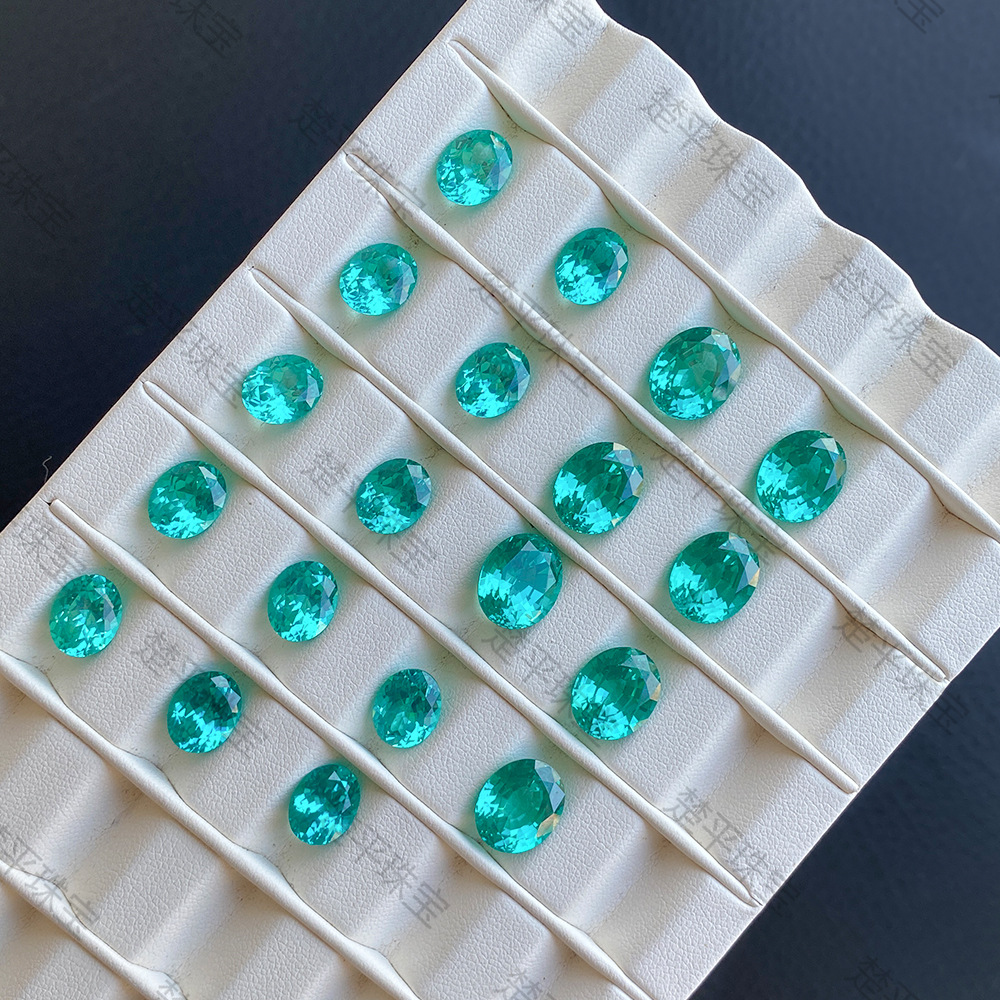 パライバ楕円形裸石メーカー直販パライバ戒面主石宝石象眼用卸売り可能