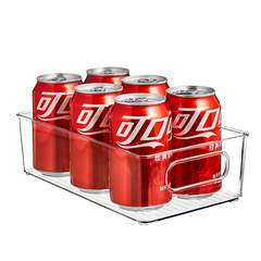 Kitchen refrigerator storage box PET transparent storage box for drinks fruits and vegetables cabinet storage preservation storage box set of five