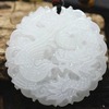 Dragon-shaped decoration white jade, pendant, dragon and phoenix, wholesale