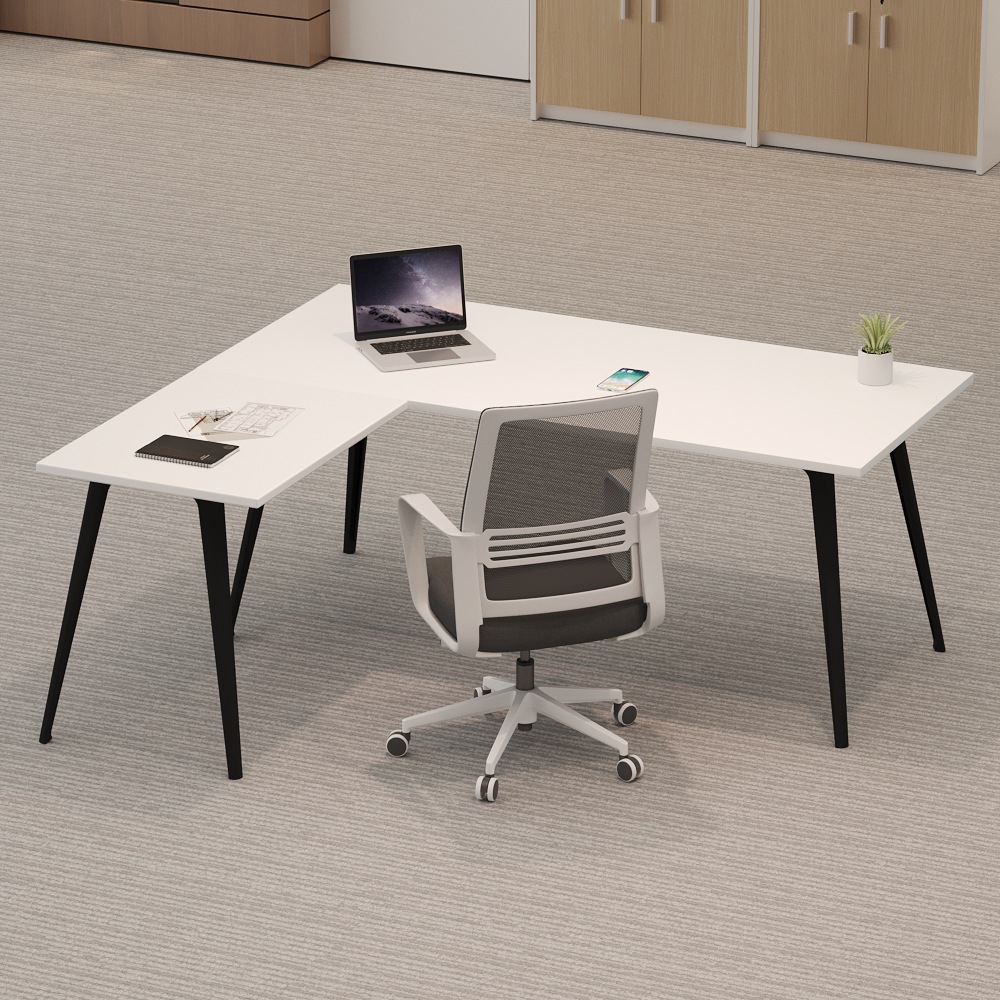 Muebles de oficina escritorio de jefe simple escritorio de presidente moderno escritorio de oficina gran escritorio de gerente escritorio de esquina en forma de L escritorio de computadora image 1