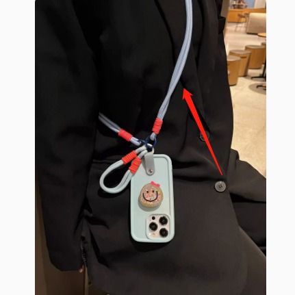 Rosa roja Smiley cara pulsera para iPhone13/15Pro crossbody 14PROMAX Apple 13 teléfono caso 11 mujer 12