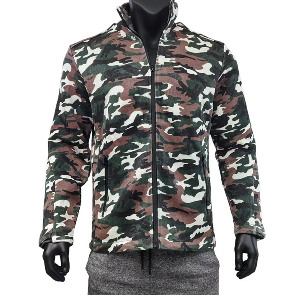 厂家现货批发迷彩防护拉链双层防护外套耐磨抗撕拉魔术贴防刺服