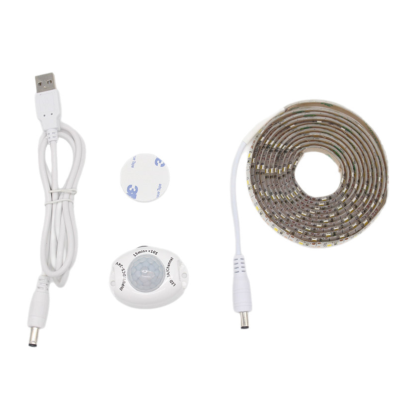 USB スマート人体センサーライトストリップセットベッドライト 5v2835 ライトストリップ LED 赤外線センサーキャビネットワードローブライト|undefined
