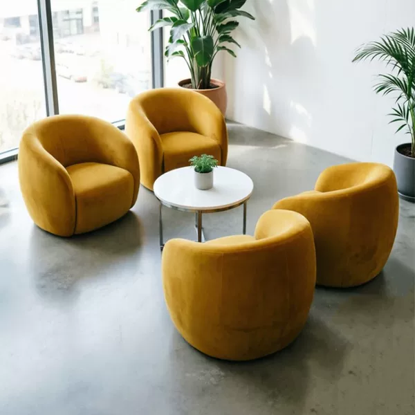 Single Sofa Chair, Simple Modern Style, One Table and Four Chairs, Nordic Light Luxury Leisure Chair, Creative Reception Area Meeting Chair