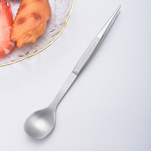 Kitchen Household Stainless Steel Cutlery Spoon Western-Style Knife and Fork Dessert Spoon Food Tongs Steak Tongs Food Clip