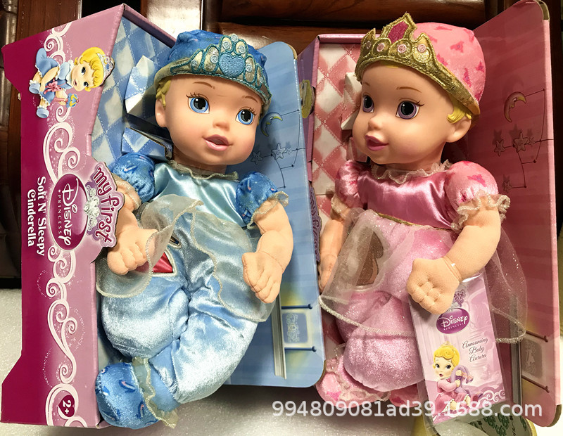 外贸库存仿真公主娃娃 女孩过家家玩具女宝安抚公仔 儿童可爱礼物
