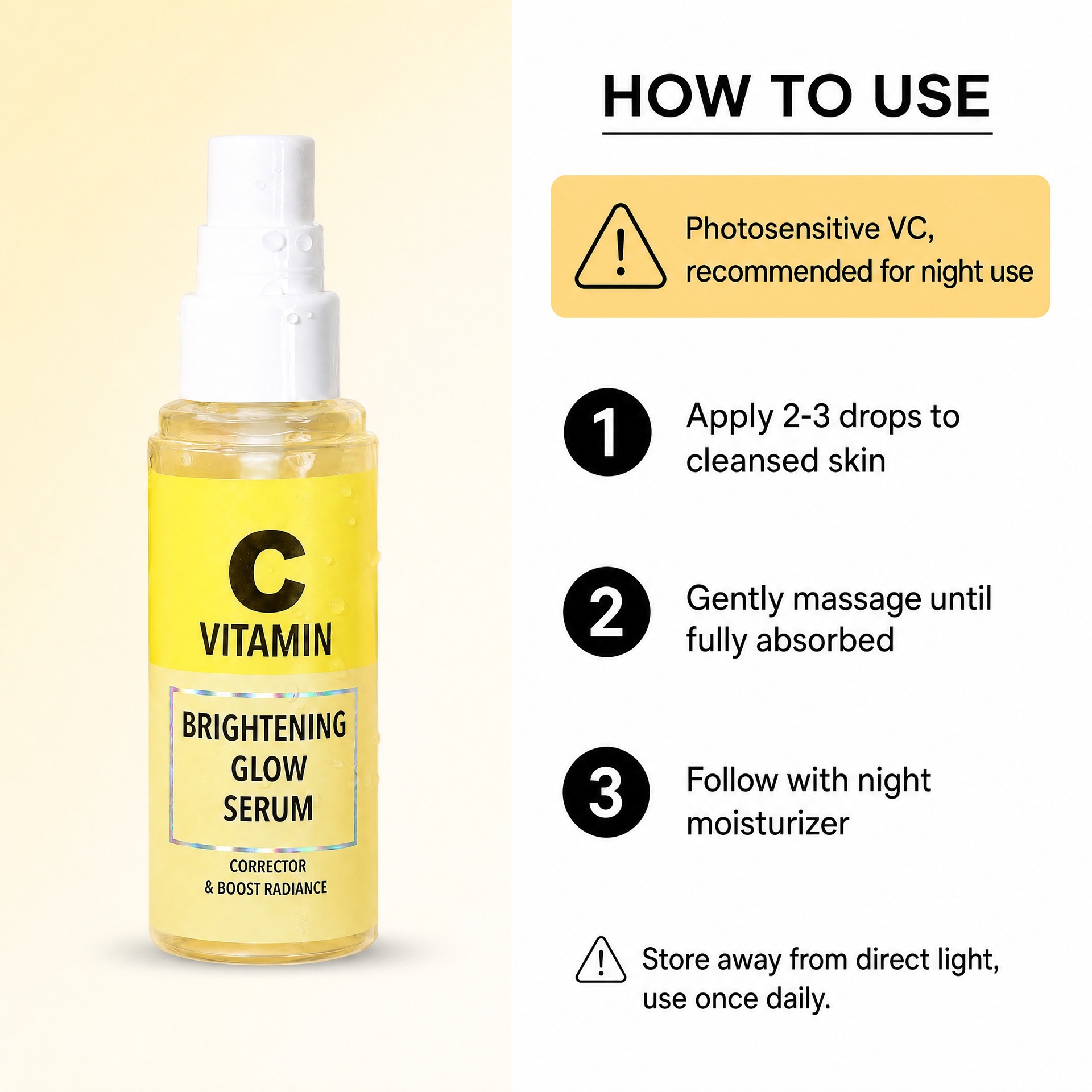 Grenzüberschreitend TK Lagerbestand Amz neuer Trend VITAMIN C Aufhellendes Serum Frischer Mandarine Sanft und Erfrischend Alltäglich