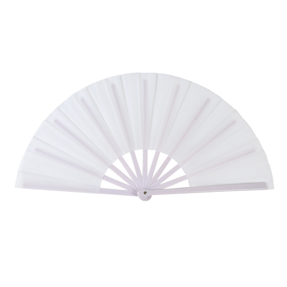 Fabricante Tai Chi Kung Fu Fan Plaza Artes marciales Performance Ventilador plegable de plástico Ventilador de viento chino rojo