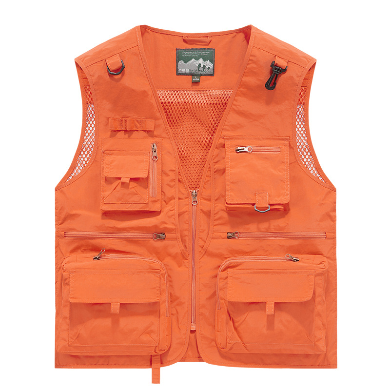 Función de montaña de alta gama para exteriores Chaleco de chaleco multibolsillo Chaleco para fotógrafo de pesca para hombre Chaleco de herramientas personalizado