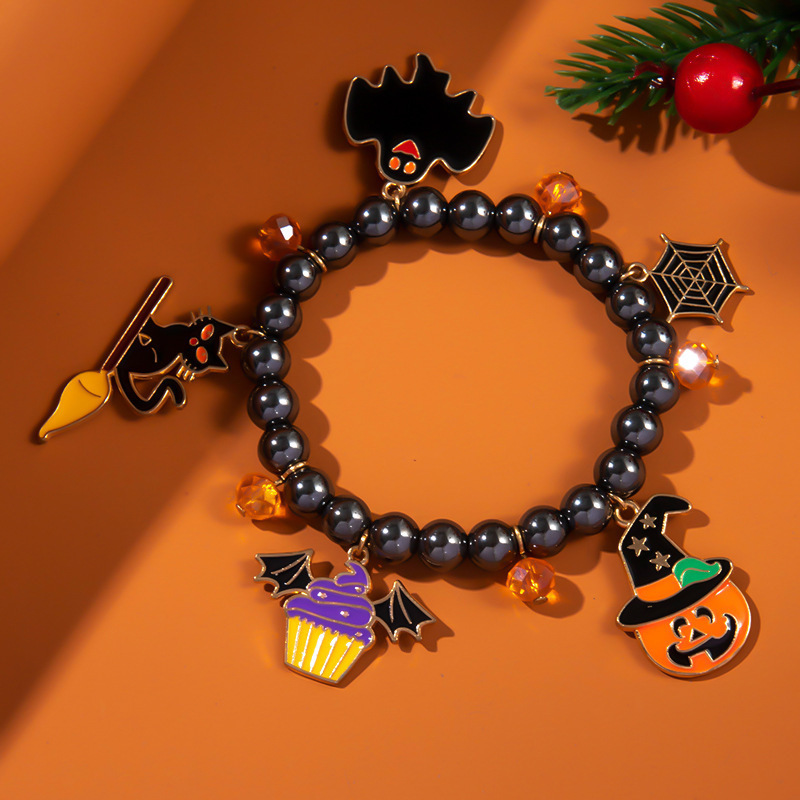 欧米の越境ハロウィンの幽霊のコウモリのブレスレットの女性のファッションの米の玉のブレスレットのセットのハロウィンのブレスレットの女性|undefined