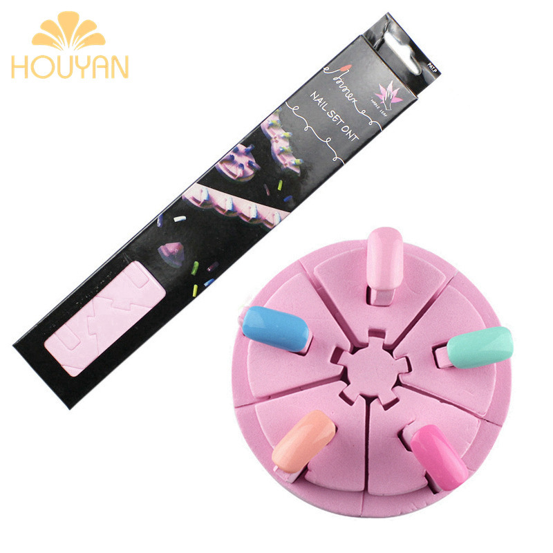 Nail beauty Lotus holder fake nail painting display nail practice nail pad holder EVA beginner combination production table