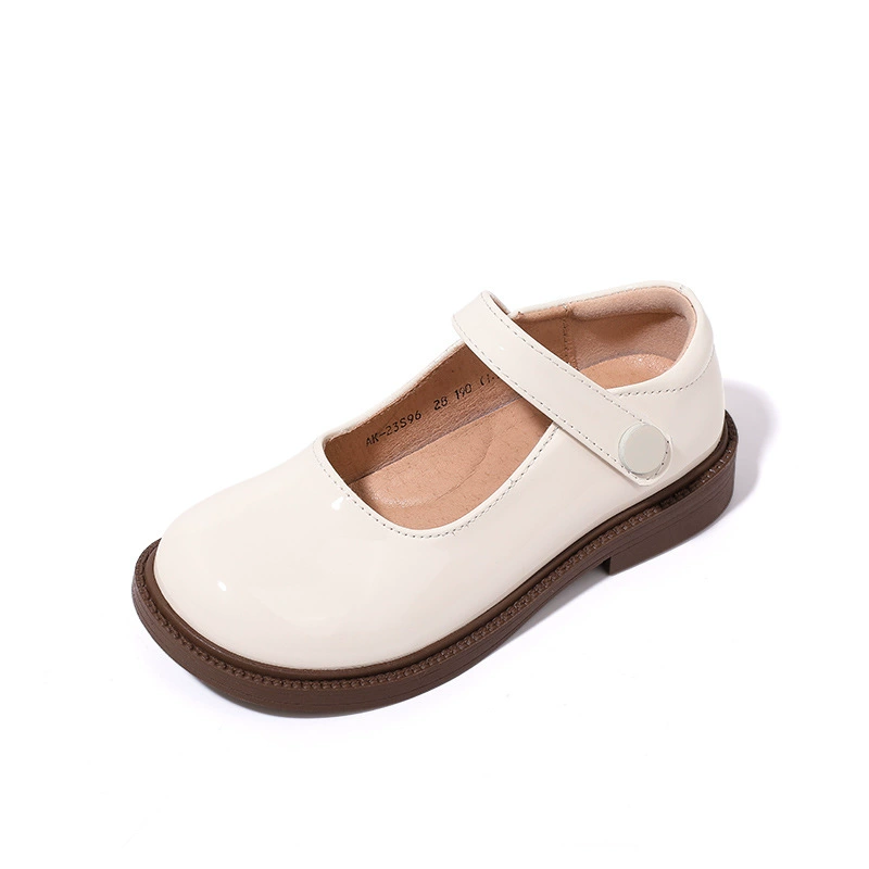 Туфли принцессы для девочек, большие детские кожаные туфли, черные туфли для выступлений, туфли для девочек, летние туфли Мэри Джейн, белые туфли из воловьей кожи на мягкой подошве.