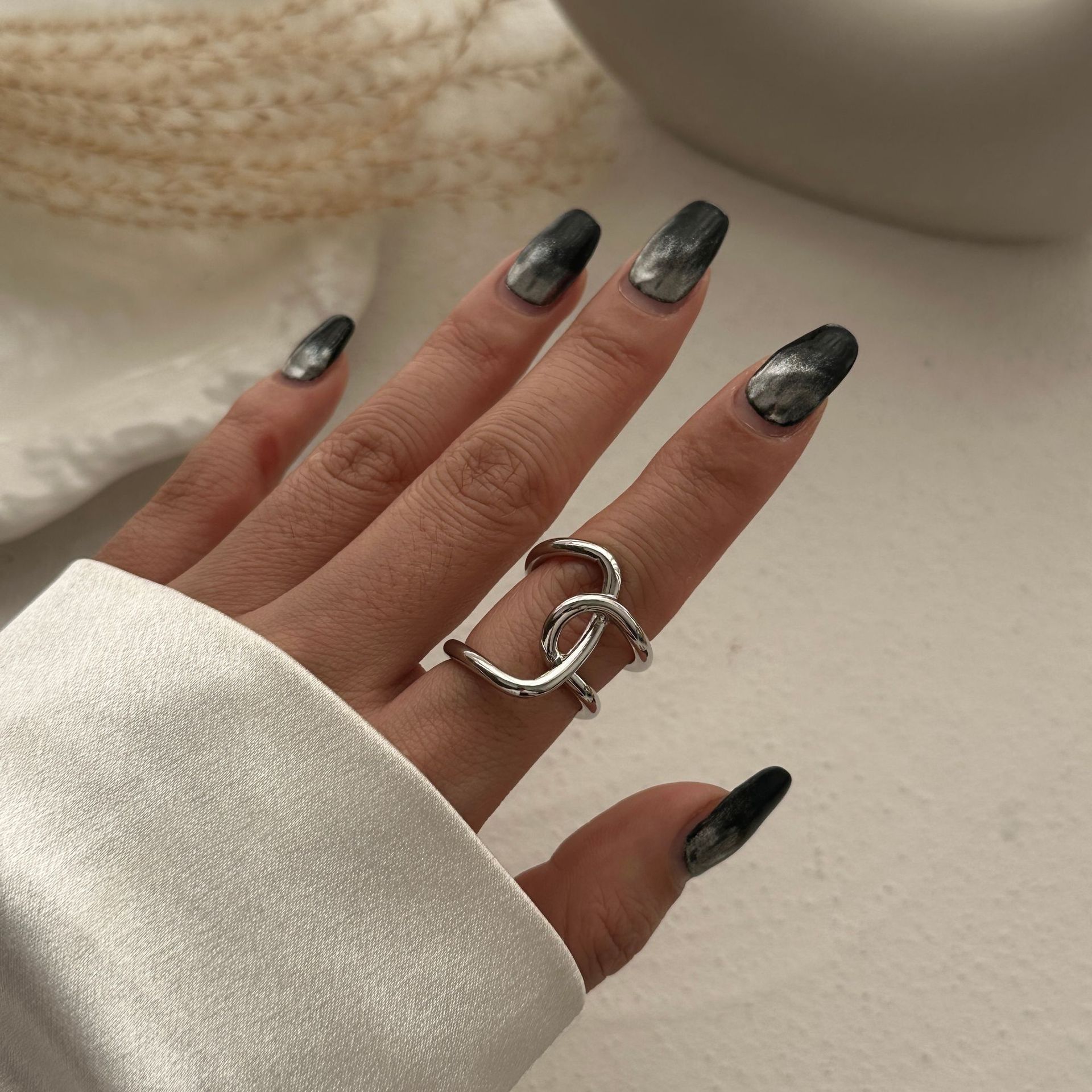 9g Weight Jewelry Set Classification 1 Piece Quantity Holiday, Daily Occasion Alloy Material Geometric Pattern All Seasons Season Unisex Gender Plating Design Retro, Simple Style Style Retro Simple Style Geometric Alloy Plating Unisex Jewelry Set 25