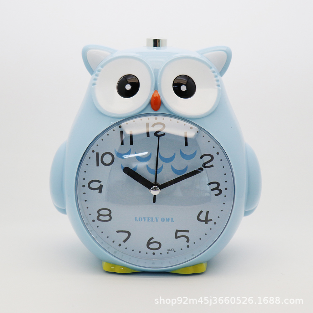 Reloj despertador de voz de los niños de dibujos animados mudo luminoso moda estudiante creativo astronauta asiento reloj noche perezoso cama reloj