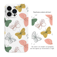 小清新蝴蝶手机壳适用苹果16promax爆款菲林15/14氛围感女款硬壳