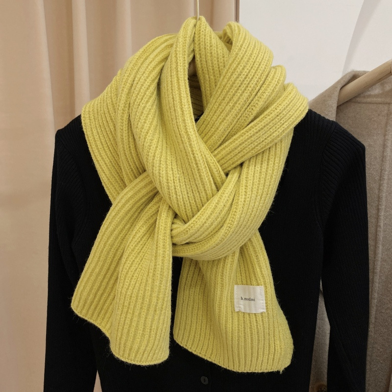 Solid color knitted [bright yellow]