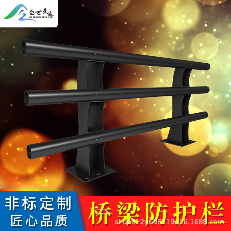 河道景观灯光护栏 加工桥梁防撞护栏 304不锈钢复合管护栏道路