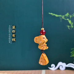 Barbie Squirrel You Are Rich Zodiac Rat Creative Phone Chain Pendant Charms Funny Cute Keychain Bag Hang Decor