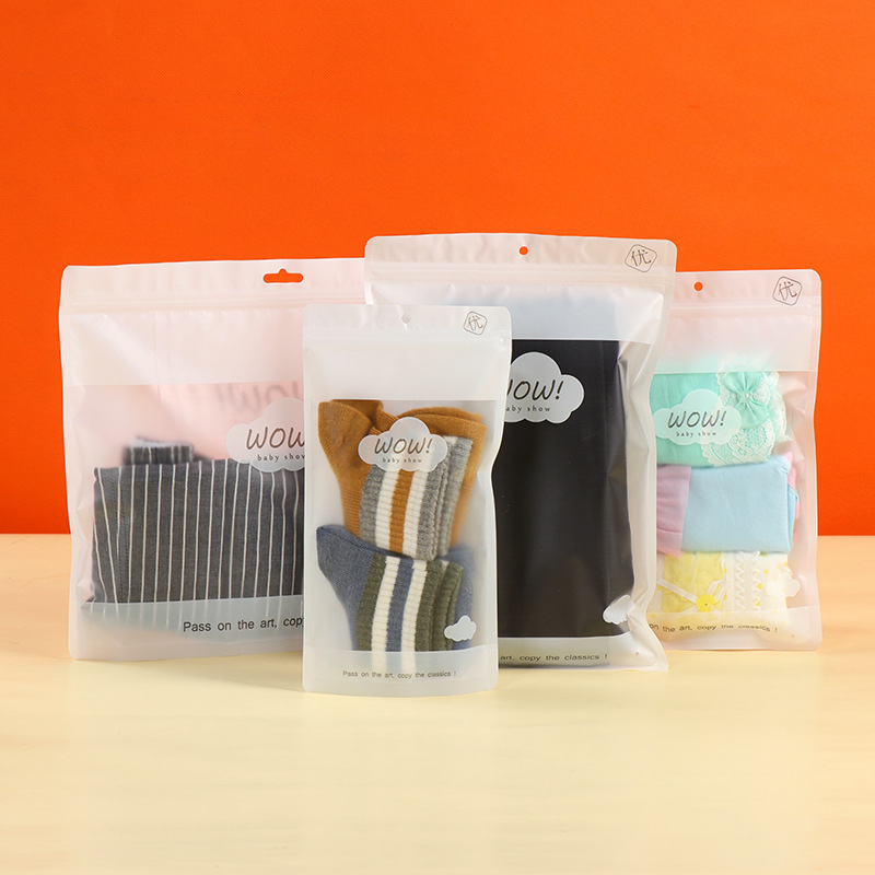 Wholesale Towel Bath Towel Packaging Bags, Composite Clothing Bags, Zipper Self-Sealing Hook Bags, Factory Direct Supply