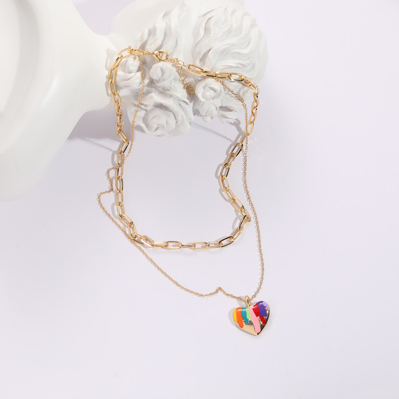 Fashion Heart Shape Copper Necklace Metal Copper Necklaces