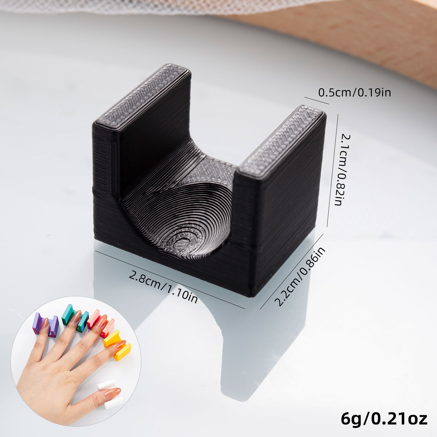 블랙 5D 스웨이드 핑거 패드(자석 없음)