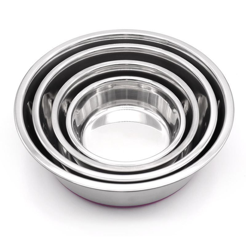 Taco de acero inoxidable grueso para perros, anti-derrapante, anti-caída, utensilios de comida para perros grandes y medianos, tazón para gatos, tazón para gatos