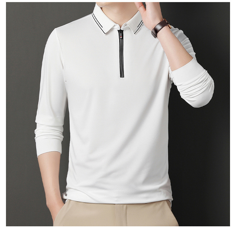 Herren Polohemd Mit Halbem Reißverschluss, Minimalistisch_voghion.com