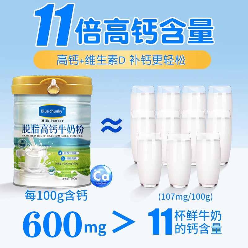 新西兰原装进口中老年奶粉高钙脱脂奶粉无遮糖0脂肪大罐装700g|undefined