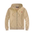 Zip-Up Khaki Red Logo