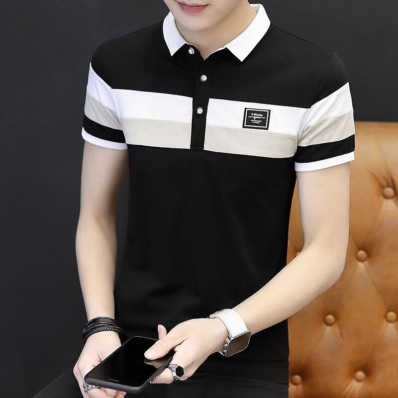 Summer Men's Short-Sleeved Shirts, Korean Style Slim-Fitting Lapel Shirts, Half-Sleeved Trendy Men's Tops, Loose-Fitting Styles Summer Men's Short-Sleeved Shirts, Korean Style Slim-Fitting Lapel Shirts, Half-Sleeved Trendy Men's Tops, Loose-Fitting Styles