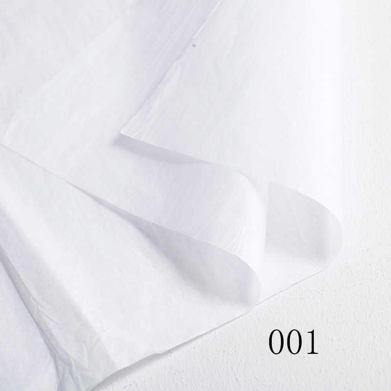 Papel perlado de color de 17g en stock para relleno de ropa, papel de calco grueso, papel fino semitransparente, blanco.