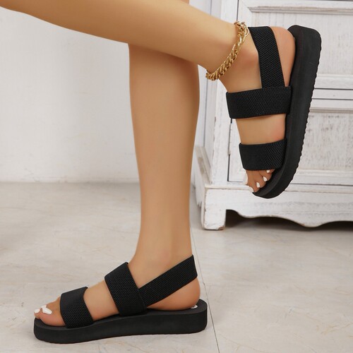 Ladies Fashion Versatile Flat Sandals Summer Lightweight Non-slip EVA Outdoor Beach Slippers