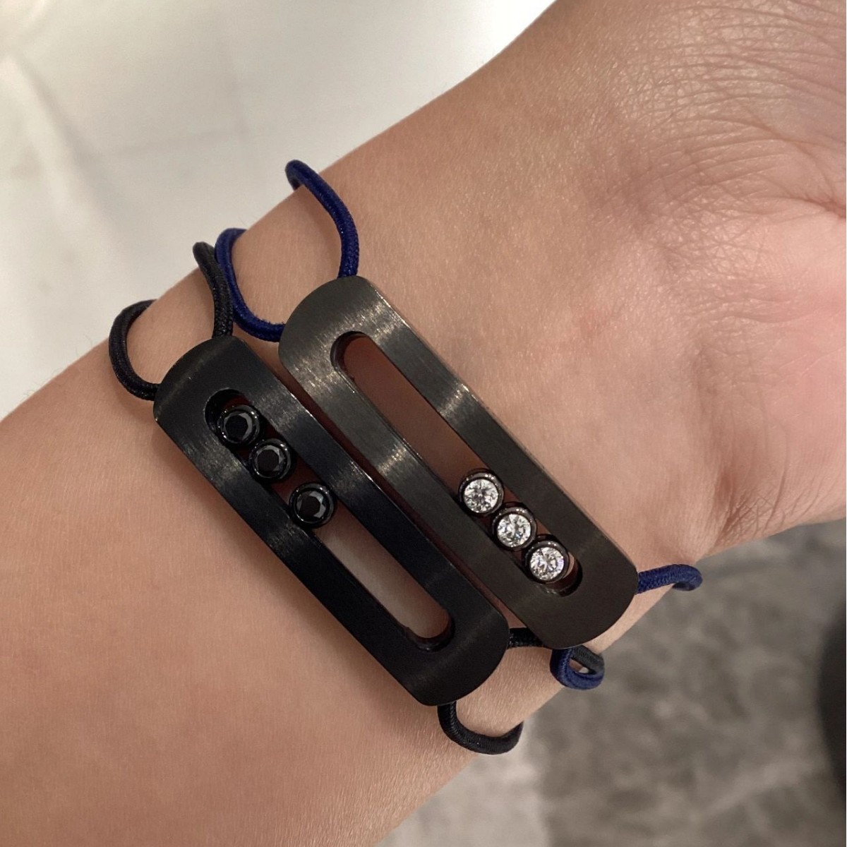 European and American Aliexpress Meijia Black Warrior Three-Diamond Mobile Phone Strap Bracelet Trendy Men's High-End Versatile Foreign Trade Jewelry