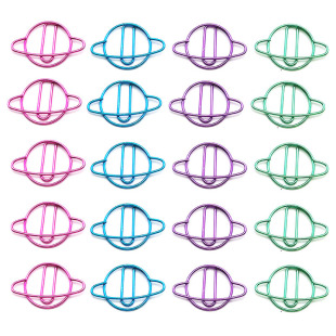 Factory wholesale planet creative series modeling metal cartoon paper clip color special-shaped paper clip cute pin