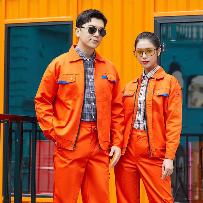 男性用作業服、春秋長袖工場服、耐摩耗性・防汚性作業服、自動車修理服、工事現場労働保護服、カスタマイズスーツ|undefined