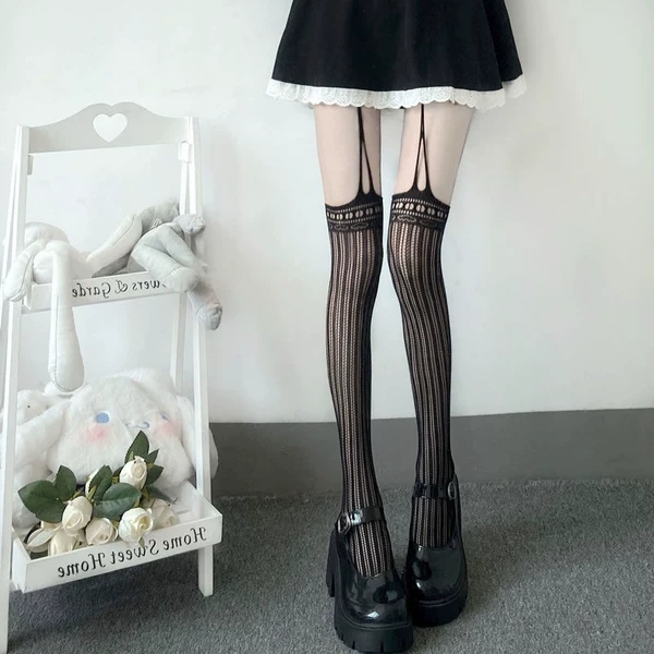 Striped strap socks
