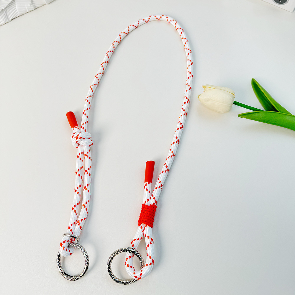 White-Orange Striped [Double Ring Shoulder Strap]