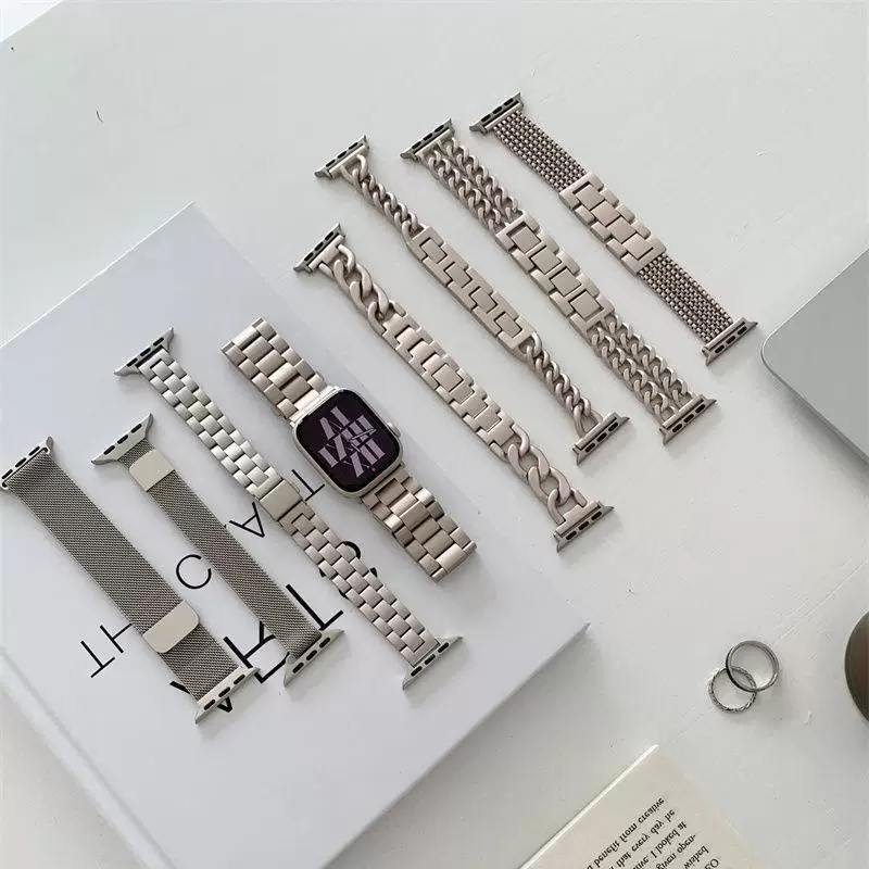 Светло-стальной цвет подходит для Apple Apple SE лента iwatch8 поколения 764321 металл нержавеющая сталь ремешок 45 мм