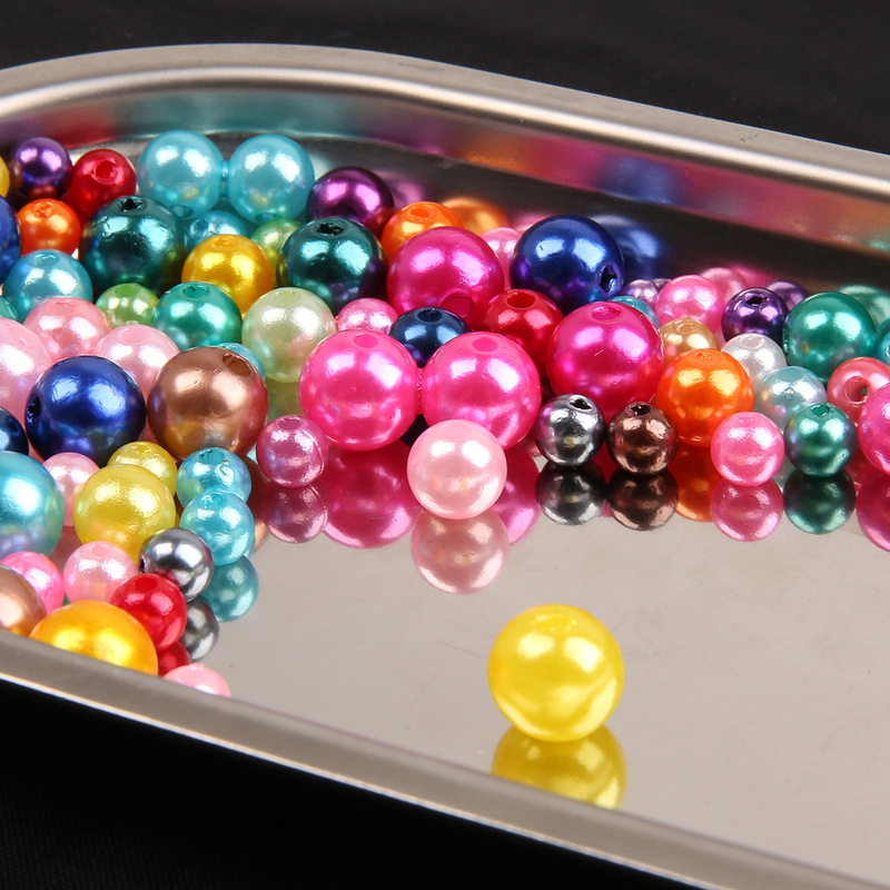 Cross-border hot sale ABS perforated imitation pearls loose beads diy handmade beaded bracelet accessories homemade antique hairpin material Cross-border hot sale ABS perforated imitation pearls loose beads diy handmade beaded bracelet accessories homemade antique hairpin material