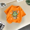 Orange cactus T -shirt