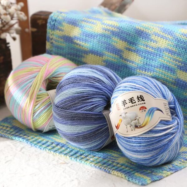 Rainbow woolen woven cloak handmade