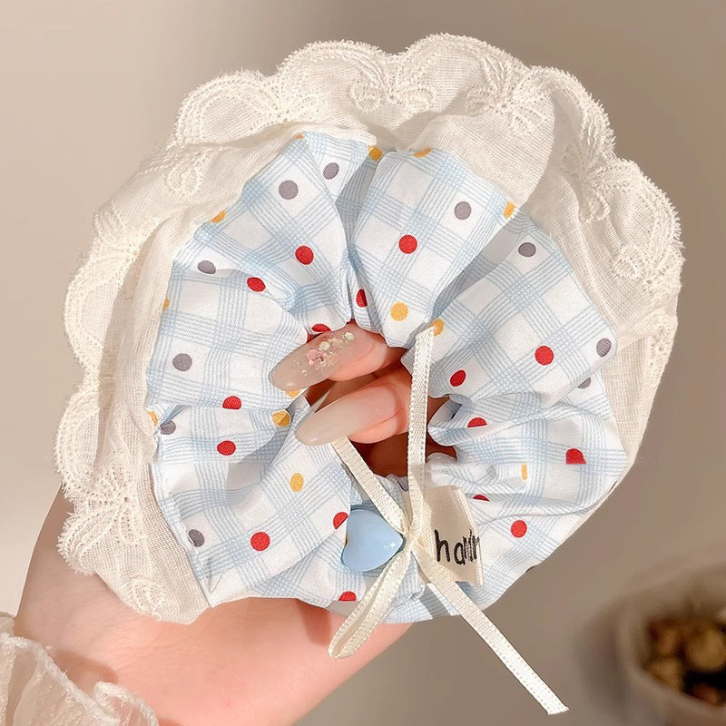 Anillo de cabello perezoso coreano cuerda de cabeza intestino grande niñas de alto nivel de la sensación de cabello de alta elasticidad correa de cabello de cabello super grande