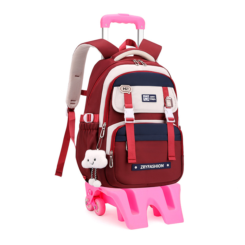 Nueva mochila escolar estilo japonés con gran capacidad, mochila con ruedas informal para estudiantes de primaria, mochila versátil para estudiantes de secundaria