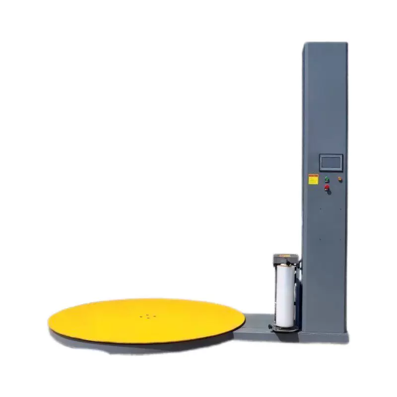 全自动缠绕膜打包机预拉伸缠膜机压顶包装机转盘围膜机托盘缠绕机