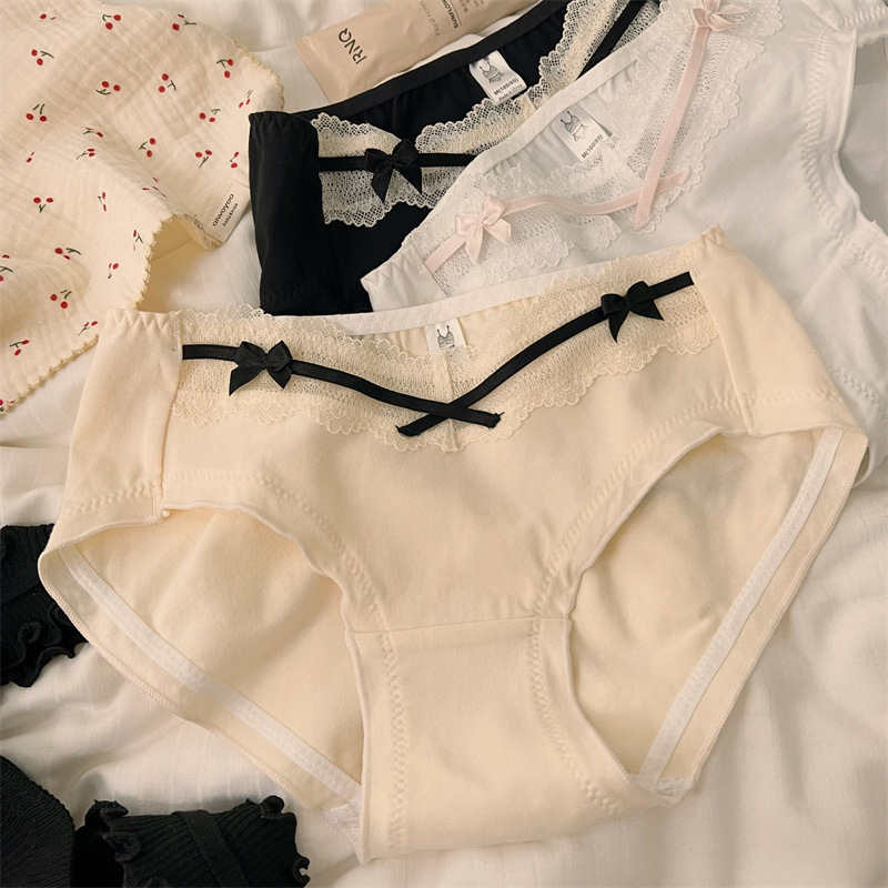 Panty de Algodón con Encaje Antibacteriano y Transpirable image 5